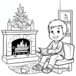 Warm and Cozy Fireplace Coloring Pages 2