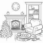 Warm and Cozy Fireplace Coloring Pages 3