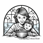 Water and the Holy Spirit Baptism Coloring Pages 1