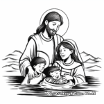 Water and the Holy Spirit Baptism Coloring Pages 2