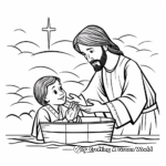 Water and the Holy Spirit Baptism Coloring Pages 3