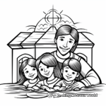 Water and the Holy Spirit Baptism Coloring Pages 4