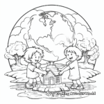 Water Conservation Earth Day Coloring Pages 1