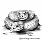 Water Moccasin Snake Coloring Pages 2