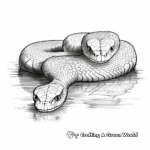 Water Moccasin Snake Coloring Pages 4