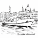 Water Taxis In Venice Coloring Pages 1