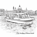 Water Taxis In Venice Coloring Pages 2