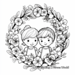 Wedding-inspired Wreath Coloring Pages 2