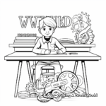 Wednesday-Themed Word Art Coloring Pages 4