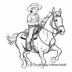 Western Cowboy on Horse Coloring Pages 4