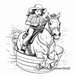 Western Scene Barrel Racing Coloring Pages 2