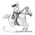 Western Scene Barrel Racing Coloring Pages 3