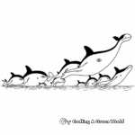 Whale Parade: Multiple Whales Coloring Pages 1