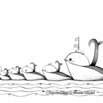 Whale Parade: Multiple Whales Coloring Pages 2