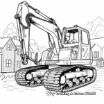 Wheeled Excavator Coloring Pages 1
