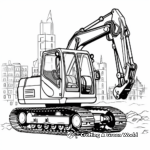 Wheeled Excavator Coloring Pages 4