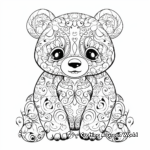 Whimsical Cartoon Panda Coloring Pages for Adults 1