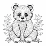 Whimsical Cartoon Panda Coloring Pages for Adults 2