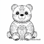 Whimsical Cartoon Panda Coloring Pages for Adults 3
