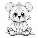Whimsical Cartoon Panda Coloring Pages for Adults 4
