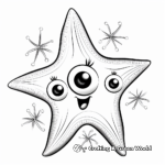 Whimsical Cartoon Starfish Coloring Pages 2