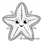Whimsical Cartoon Starfish Coloring Pages 3