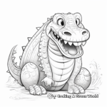 Whimsical Chinese Alligator Coloring Pages 2