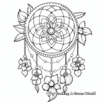 Whimsical Dreamcatcher Coloring Pages 4