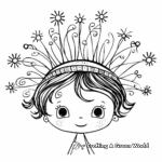 Whimsical Fairy Crown Coloring Pages 1