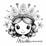 Whimsical Fairy Crown Coloring Pages 3
