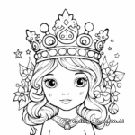 Whimsical Fairy Crown Coloring Pages 4