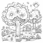 Whimsical Fairy-tale Forest Coloring Pages 3