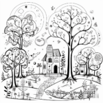 Whimsical Fairy-tale Forest Coloring Pages 4