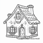 Whimsical Fairy-Tale Gingerbread House Coloring Pages 2