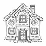 Whimsical Fairy-Tale Gingerbread House Coloring Pages 3
