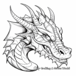 Whimsical Fairytale Dragon Head Coloring Pages 3