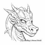 Whimsical Fairytale Dragon Head Coloring Pages 4