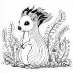 Whimsical Fantasy Skunk Coloring Pages 1