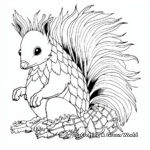 Whimsical Fantasy Skunk Coloring Pages 3
