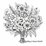 Whimsical Happy Wednesday Flower Bouquet Coloring Pages 2