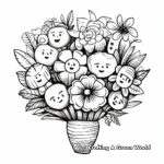 Whimsical Happy Wednesday Flower Bouquet Coloring Pages 3