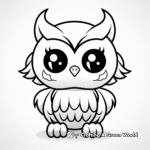 Whimsical Kawaii Owl Coloring Pages 2