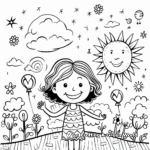 Whimsical Kindness Positive Affirmation Coloring Pages for Kids 3