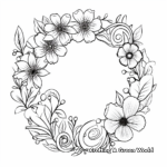 Whimsical Letter O with Flowers Coloring Pages 1
