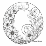 Whimsical Letter O with Flowers Coloring Pages 2