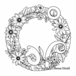 Whimsical Letter O with Flowers Coloring Pages 3