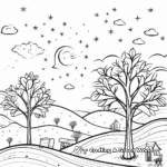 Whimsical March Weather Coloring Pages 3