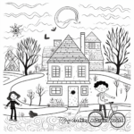 Whimsical March Weather Coloring Pages 4