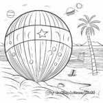 Whimsical Patterned Beach Ball Coloring Pages 1