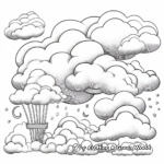 Whimsical Rainbow and Clouds Coloring Pages 3